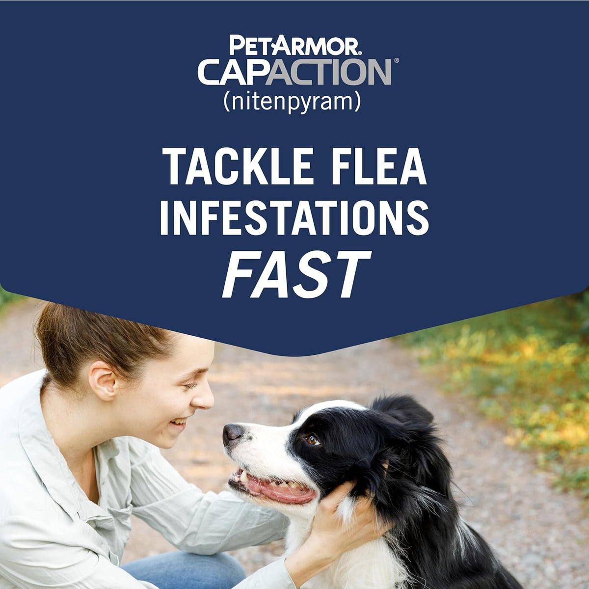 CAPACTION (Nitenpyram) Oral Flea Treatment for Dogs, Fast Acting Tablets Start Killing in 30 Minutes, Small Dog Flea Treatment 2-25 Lbs, 6 Doses