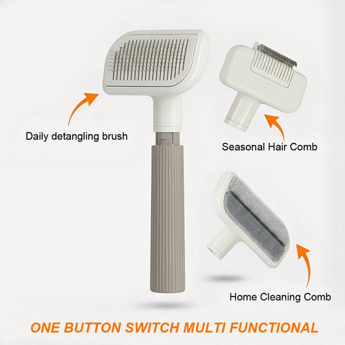 3 in 1 Self-Cleaning Pet Grooming Brush Set for Dogs & Cats