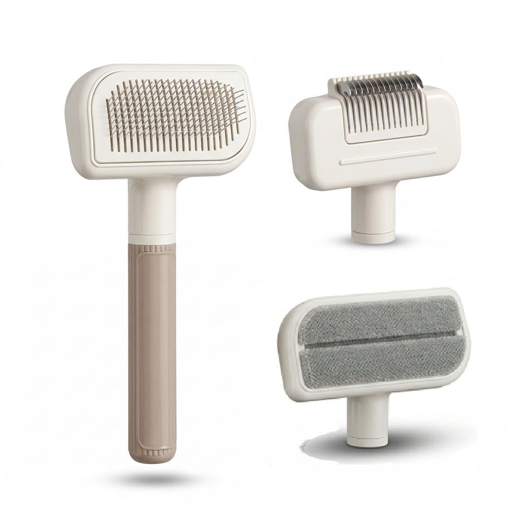 3 in 1 Self-Cleaning Pet Grooming Brush Set for Dogs & Cats